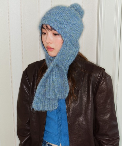 LYEON(リヨン)の「フライトニットキャップ(ニットキャップ/ビーニー・レディース・ブラウン/ブルー/チャコールグレー/グレー・FREE)」の17枚目の写真