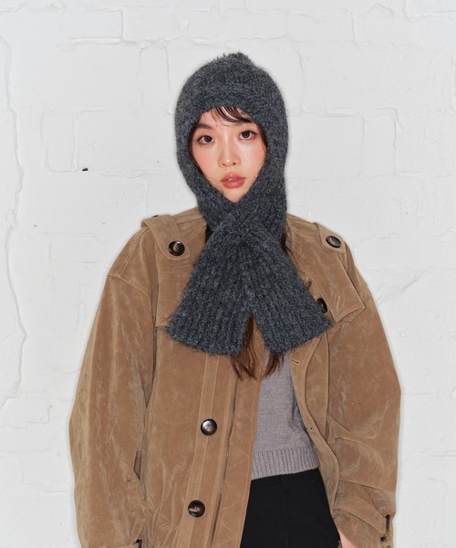 LYEON(リヨン)の「フライトニットキャップ(ニットキャップ/ビーニー・レディース・ブラウン/ブルー/チャコールグレー/グレー・FREE)」の18枚目の写真