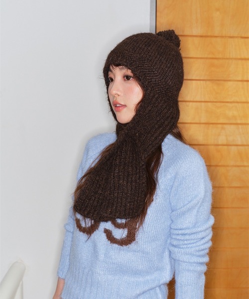 LYEON(リヨン)の「フライトニットキャップ(ニットキャップ/ビーニー・レディース・ブラウン/ブルー/チャコールグレー/グレー・FREE)」の20枚目の写真