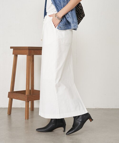 Jena espace merveilleux（ジェナ　エスパスメルヴェイユ）の「【ウエストゴム】ウエストテープメンスカート（スカート・レディース・グレー/オフホワイト/ブラック・FREE）」の11枚目の写真