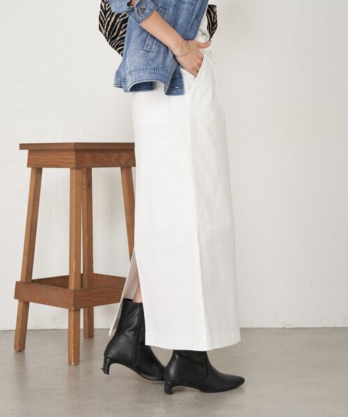 Jena espace merveilleux（ジェナ　エスパスメルヴェイユ）の「【ウエストゴム】ウエストテープメンスカート（スカート・レディース・グレー/オフホワイト/ブラック・FREE）」の14枚目の写真