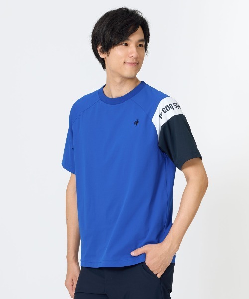 le coq sportif（ルコックスポルティフ）の「ヘランカサンスクリーン半袖Tシャツ(遮熱)（Tシャツ/カットソー・メンズ・ネイビー/ホワイト/ブルー・XL/L/M/XXL/S）」の3枚目の写真