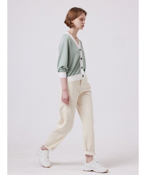 AYIHOLIC CASHMERE(アイホリックカシミア)の「パフロングスリーブストライプワイカーディガン(カーディガン/ボレロ・レディース・その他・FREE)」の4枚目の写真