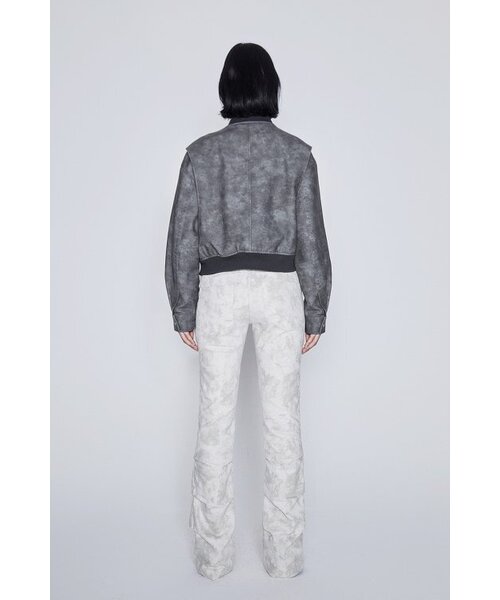 AFTERHOURS(アフターアワーズ)の「LEATHER BOMBER JACKET (CHARCOAL)(ライダースジャケット・レディース・その他・FREE)」の4枚目の写真