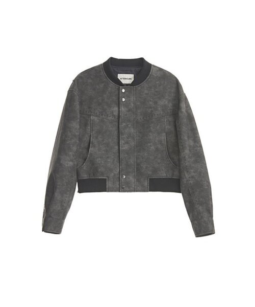 AFTERHOURS(アフターアワーズ)の「LEATHER BOMBER JACKET (CHARCOAL)(ライダースジャケット・レディース・その他・FREE)」の5枚目の写真