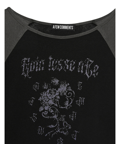 A FEW COMMENTS(アフューコメンツ)の「シアーラグランロングスリーブトップ ブラックチャコール(Tシャツ/カットソー・レディース・その他・FREE)」の4枚目の写真