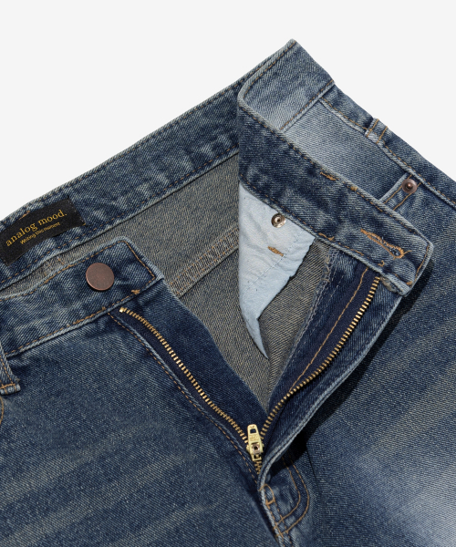 ANALOG MOOD（アナログムード）の「キャットサンドウォッシングワイドデニムパンツ（ミディアムブルー）（デニムパンツ・レディース・その他・M/L/XL）」の4枚目の写真