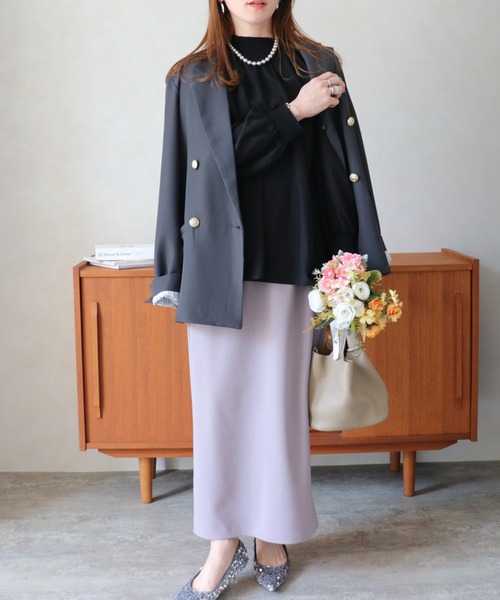 zena（ジェナ）の「シャーリングギャザードルマンシャツ（シャツ/ブラウス・レディース・ブラック/グレー系その他・FREE）」の15枚目の写真