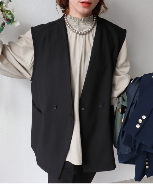 zena（ジェナ）の「シャーリングギャザードルマンシャツ（シャツ/ブラウス・レディース・ブラック/グレー系その他・FREE）」の21枚目の写真
