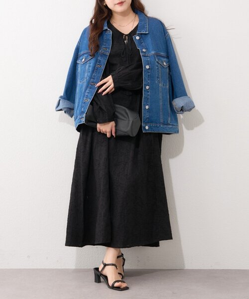 Remind me and forever(リマインドミーアンドフォーエバー)の「【nane】【India series】ジャガードレースワンピース(ワンピース・レディース・ブラック/アイボリー・FREE)」の19枚目の写真