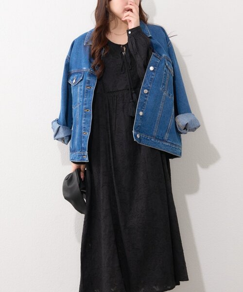 Remind me and forever(リマインドミーアンドフォーエバー)の「【nane】【India series】ジャガードレースワンピース(ワンピース・レディース・ブラック/アイボリー・FREE)」の17枚目の写真