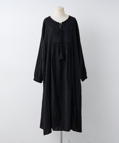 Remind me and forever(リマインドミーアンドフォーエバー)の「【nane】【India series】ジャガードレースワンピース(ワンピース・レディース・ブラック/アイボリー・FREE)」の11枚目の写真