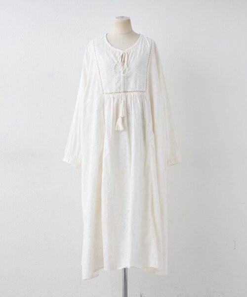 Remind me and forever(リマインドミーアンドフォーエバー)の「【nane】【India series】ジャガードレースワンピース(ワンピース・レディース・ブラック/アイボリー・FREE)」の10枚目の写真