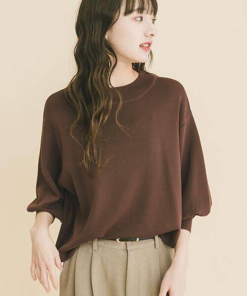 ITEMS URBANRESEARCH（アイテムズ アーバンリサーチ）の「ソウバリボリュームスリーブニット（ニット/セーター・レディース・グレー/ブラック/ブラウン/ホワイト系その他・FREE）」の4枚目の写真