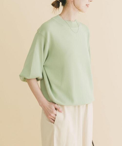 ITEMS URBANRESEARCH（アイテムズ アーバンリサーチ）の「『洗濯可』ソウバリボリュームスリーブニット（ニット/セーター・レディース・グレー/ブラック/ブラウン/ホワイト系その他/ミント/オフホワイト/ブルー系その他・FREE）」の6枚目の写真