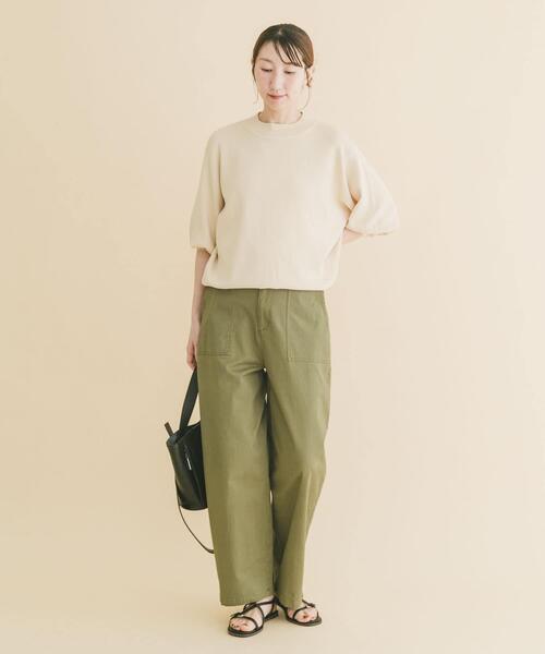 ITEMS URBANRESEARCH（アイテムズ アーバンリサーチ）の「『洗濯可』ソウバリボリュームスリーブニット（ニット/セーター・レディース・グレー/ブラック/ブラウン/ホワイト系その他/ミント/オフホワイト/ブルー系その他・FREE）」の11枚目の写真