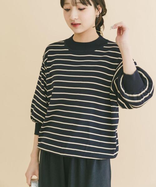 ITEMS URBANRESEARCH（アイテムズ アーバンリサーチ）の「『洗濯可』ソウバリボリュームスリーブニット（ニット/セーター・レディース・グレー/ブラック/ブラウン/ホワイト系その他/ミント/オフホワイト/ブルー系その他・FREE）」の22枚目の写真