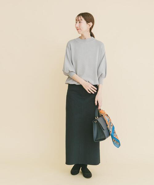 ITEMS URBANRESEARCH（アイテムズ アーバンリサーチ）の「ソウバリボリュームスリーブニット（ニット/セーター・レディース・グレー/ブラック/ブラウン/ホワイト系その他・FREE）」の5枚目の写真