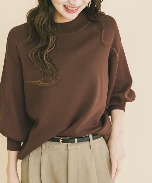 ITEMS URBANRESEARCH（アイテムズ アーバンリサーチ）の「ソウバリボリュームスリーブニット（ニット/セーター・レディース・グレー/ブラック/ブラウン/ホワイト系その他・FREE）」の8枚目の写真