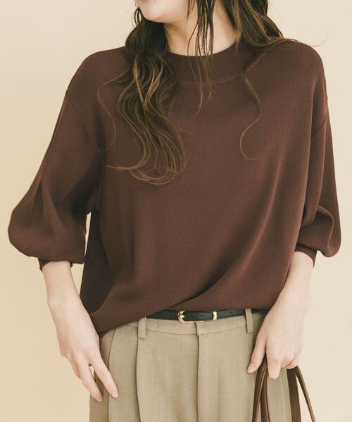 ITEMS URBANRESEARCH（アイテムズ アーバンリサーチ）の「ソウバリボリュームスリーブニット（ニット/セーター・レディース・グレー/ブラック/ブラウン/ホワイト系その他・FREE）」の10枚目の写真