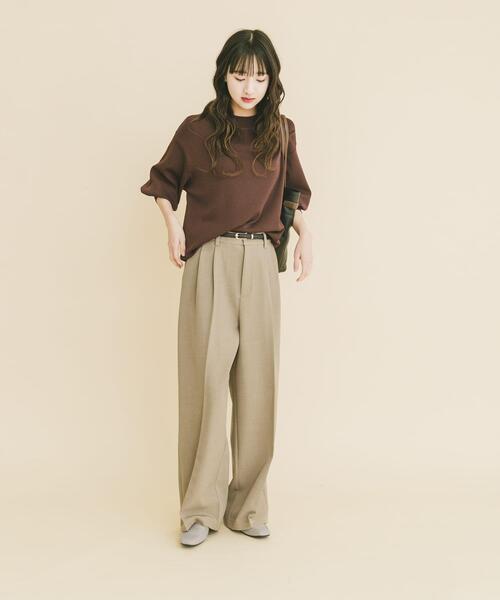 ITEMS URBANRESEARCH（アイテムズ アーバンリサーチ）の「ソウバリボリュームスリーブニット（ニット/セーター・レディース・グレー/ブラック/ブラウン/ホワイト系その他・FREE）」の12枚目の写真