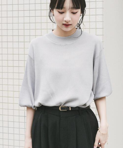 ITEMS URBANRESEARCH(アイテムズ アーバンリサーチ)の「『洗濯可』ソウバリボリュームスリーブニット(ニット/セーター・レディース・グレー/ブラック/ブラウン/ホワイト系その他/ミント/オフホワイト/ブルー系その他・FREE)」の21枚目の写真