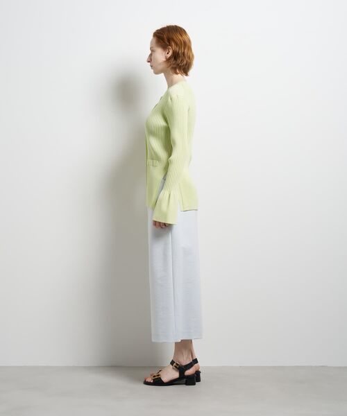 LANVIN en Bleu（ランバンオンブルー）の「リブカフスカーディガン（ニット/セーター・レディース・グレー/ブラック/イエロー・38）」の5枚目の写真