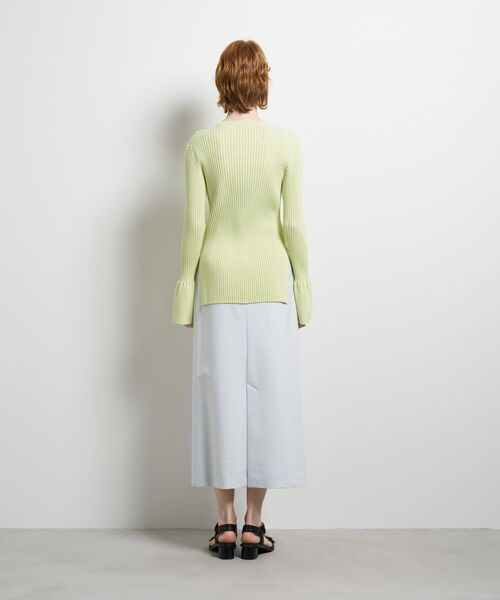 LANVIN en Bleu（ランバンオンブルー）の「リブカフスカーディガン（ニット/セーター・レディース・グレー/ブラック/イエロー・38）」の6枚目の写真