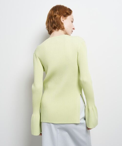 LANVIN en Bleu（ランバンオンブルー）の「リブカフスカーディガン（ニット/セーター・レディース・グレー/ブラック/イエロー・38）」の9枚目の写真