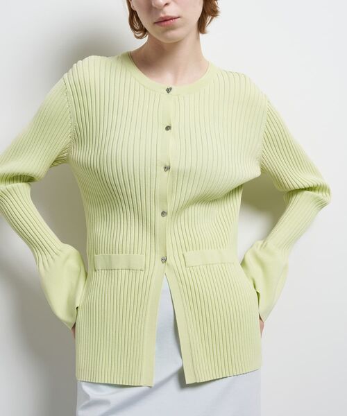 LANVIN en Bleu（ランバンオンブルー）の「リブカフスカーディガン（ニット/セーター・レディース・グレー/ブラック/イエロー・38）」の10枚目の写真