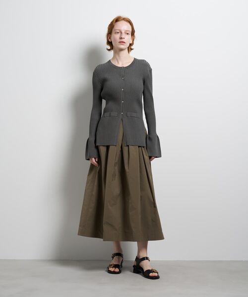 LANVIN en Bleu（ランバンオンブルー）の「リブカフスカーディガン（ニット/セーター・レディース・グレー/ブラック/イエロー・38）」の11枚目の写真