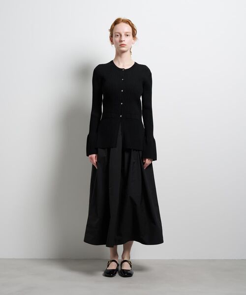 LANVIN en Bleu（ランバンオンブルー）の「リブカフスカーディガン（ニット/セーター・レディース・グレー/ブラック/イエロー・38）」の18枚目の写真