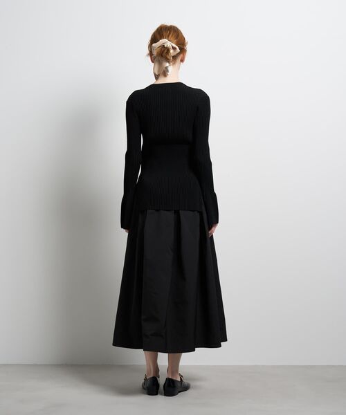 LANVIN en Bleu（ランバンオンブルー）の「リブカフスカーディガン（ニット/セーター・レディース・グレー/ブラック/イエロー・38）」の20枚目の写真