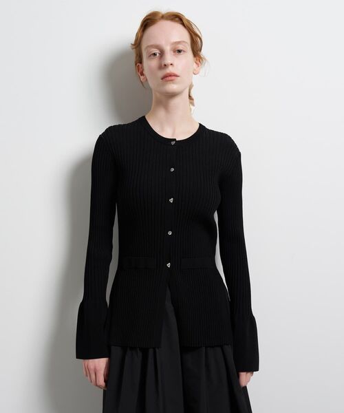 LANVIN en Bleu（ランバンオンブルー）の「リブカフスカーディガン（ニット/セーター・レディース・グレー/ブラック/イエロー・38）」の21枚目の写真