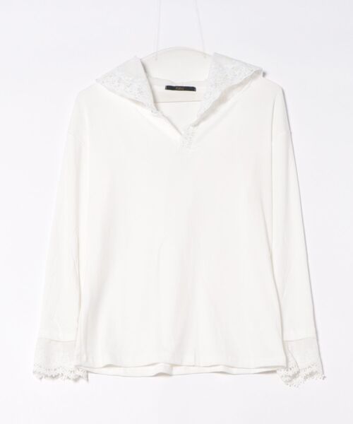 Ritzy(リッツィー)の「レースフード付きガーリートップス(Tシャツ/カットソー・レディース・ホワイト・M/L)」の11枚目の写真