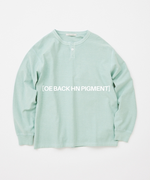 JOURNAL STANDARD（ジャーナルスタンダード）の「OE バック ピグメント ヘンリー ネック ロンT（Tシャツ/カットソー・メンズ・ブラック系その他/サックスブルー/ホワイト/レッド・MEDIUM/LARGE）」の4枚目の写真