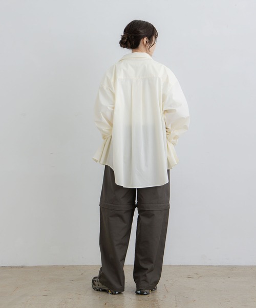 flaner(フラネ)の「Loose assort longsleeve shirt / ルーズアソート長袖シャツ(シャツ/ブラウス・レディース・アイボリー/ブラック・MEDIUM/LARGE)」の18枚目の写真