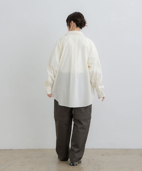flaner(フラネ)の「Loose assort longsleeve shirt / ルーズアソート長袖シャツ(シャツ/ブラウス・レディース・アイボリー/ブラック・MEDIUM/LARGE)」の19枚目の写真