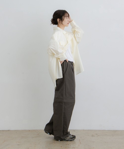 flaner(フラネ)の「Loose assort longsleeve shirt / ルーズアソート長袖シャツ(シャツ/ブラウス・レディース・アイボリー/ブラック・MEDIUM/LARGE)」の21枚目の写真
