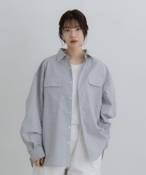 flaner(フラネ)の「Loose assort longsleeve shirt / ルーズアソート長袖シャツ(シャツ/ブラウス・レディース・アイボリー/ブラック・MEDIUM/LARGE)」の22枚目の写真