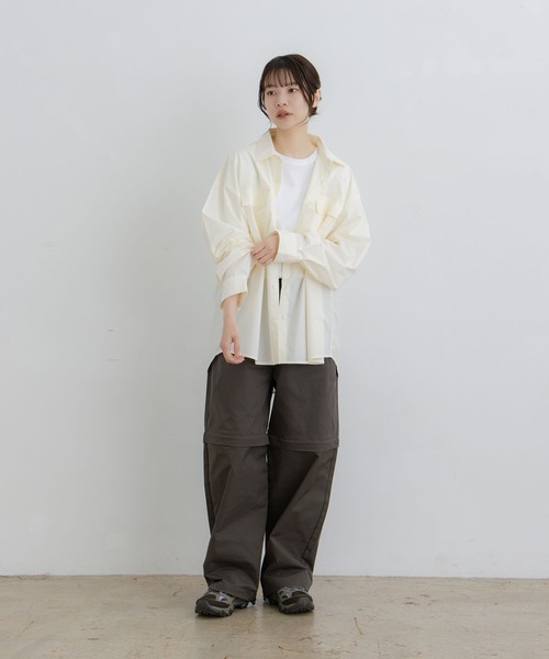 flaner(フラネ)の「Loose assort longsleeve shirt / ルーズアソート長袖シャツ(シャツ/ブラウス・レディース・アイボリー/ブラック・MEDIUM/LARGE)」の13枚目の写真