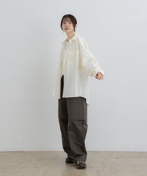 flaner(フラネ)の「Loose assort longsleeve shirt / ルーズアソート長袖シャツ(シャツ/ブラウス・レディース・アイボリー/ブラック・MEDIUM/LARGE)」の14枚目の写真