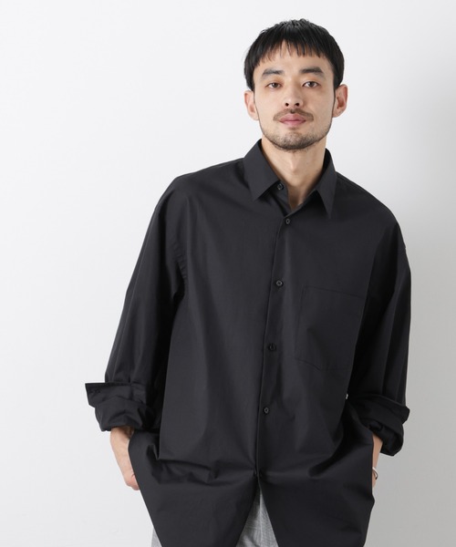 NANO universe（ナノユニバース）の「「ASSEMBLANC」 SIDOGRAS シャツ（シャツ/ブラウス・メンズ・ブラック/サックスブルー/ホワイト・S/M/L）」の2枚目の写真