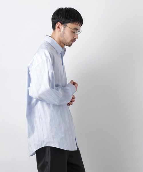 NANO universe（ナノユニバース）の「「ASSEMBLANC」 SIDOGRAS シャツ（シャツ/ブラウス・メンズ・ブラック/サックスブルー/ホワイト・S/M/L）」の14枚目の写真