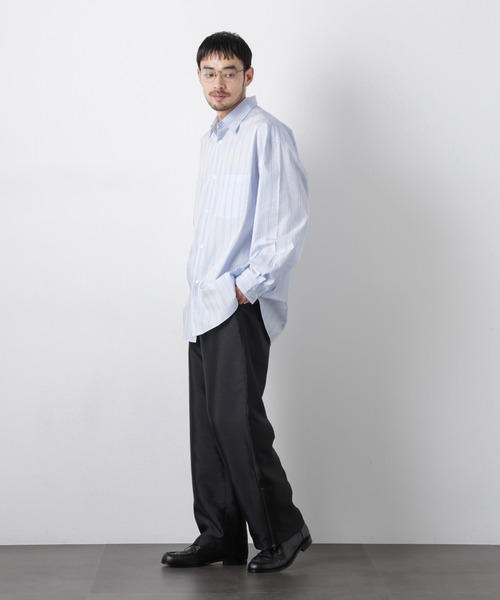 NANO universe（ナノユニバース）の「「ASSEMBLANC」 SIDOGRAS シャツ（シャツ/ブラウス・メンズ・ブラック/サックスブルー/ホワイト・S/M/L）」の17枚目の写真