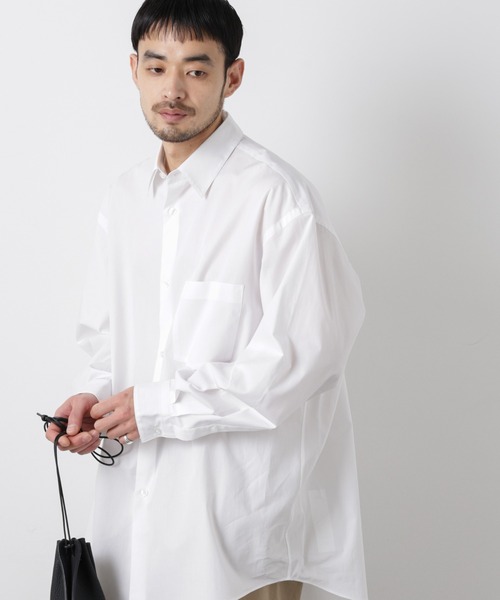 NANO universe（ナノユニバース）の「「ASSEMBLANC」 SIDOGRAS シャツ（シャツ/ブラウス・メンズ・ブラック/サックスブルー/ホワイト・S/M/L）」の6枚目の写真