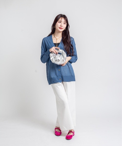 HELOYSE（エロイーズ）の「【HELOYSE/エロイーズ】ハンドバッグ　ショルダーバッグ　croissant shoulder leather mini（ショルダーバッグ・レディース・シルバー/ブラック・FREE）」の18枚目の写真