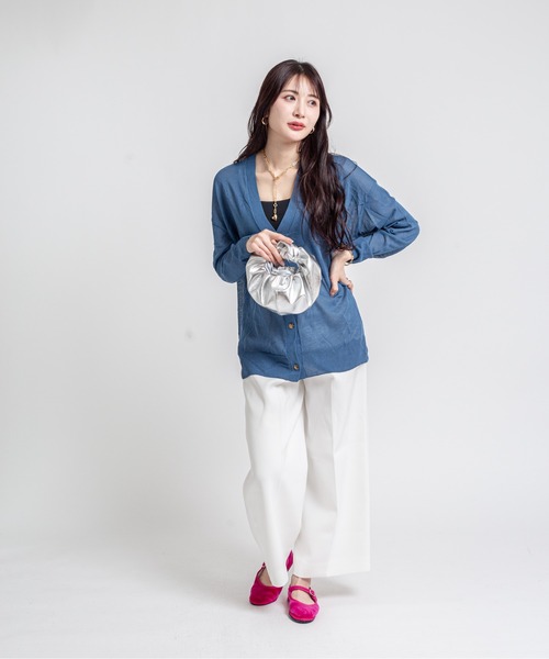 HELOYSE（エロイーズ）の「【HELOYSE/エロイーズ】ハンドバッグ　ショルダーバッグ　croissant shoulder leather mini（ショルダーバッグ・レディース・シルバー/ブラック・FREE）」の19枚目の写真
