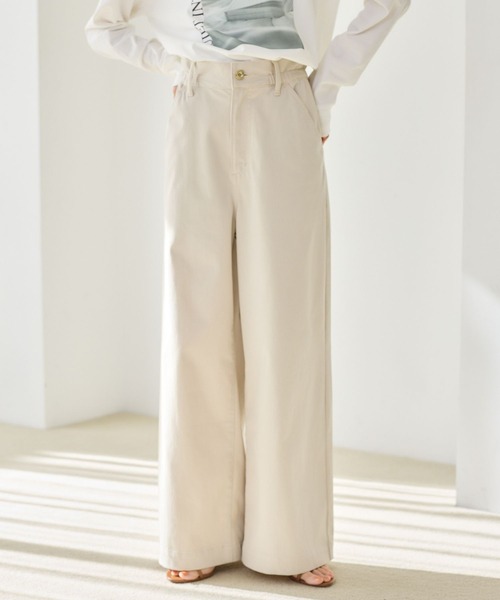 BARNYARDSTORM（バンヤードストーム）の「BARNYARDSTORM / バックベルトカットチノパンツ（その他パンツ・レディース・キャメル/ベージュ・M/S）」の3枚目の写真