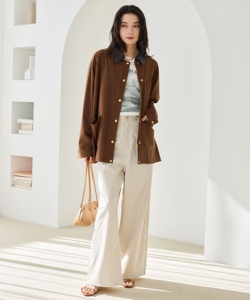 BARNYARDSTORM（バンヤードストーム）の「BARNYARDSTORM / バックベルトカットチノパンツ（その他パンツ・レディース・キャメル/ベージュ・M/S）」の9枚目の写真